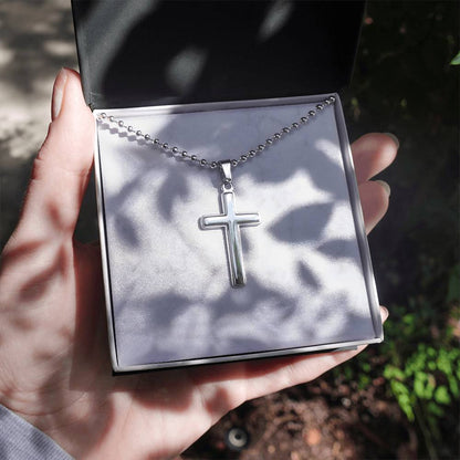Personalized Cross Necklace Ball Chain: Gradivia Guardian